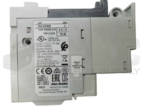 ALLEN BRADLEY 193-EEBB /C OVERLOAD RELAY 0.2-1.0A - Image 5