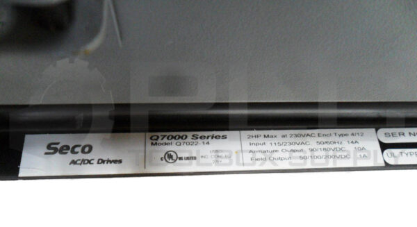 SECO Q7022-14 QUADRALINE 7000 DC DRIVE 2HP 230VAC 50/60HZ 14A Q7000 SERIES - Image 6