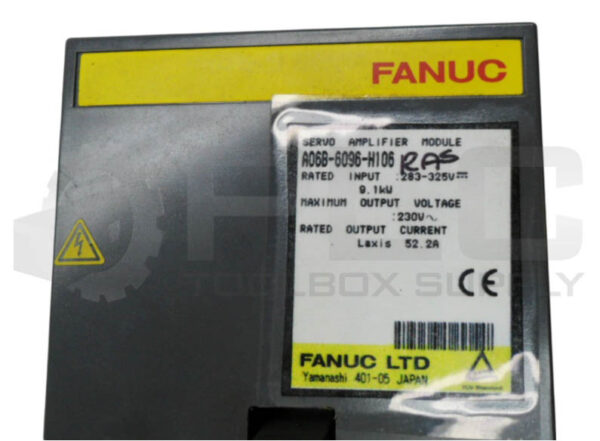 FANUC A06B-6096-H106 SERVO AMPLIFIER 283-325V 52.2A - Image 6