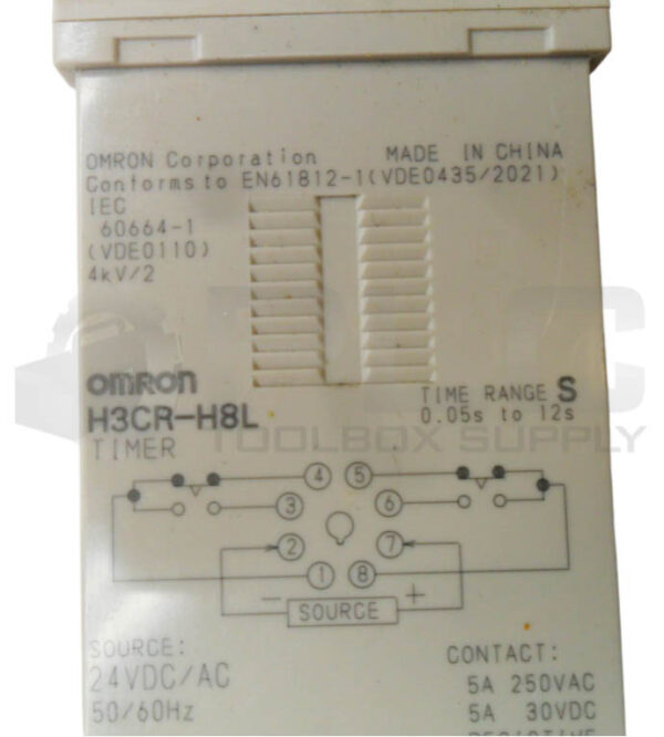 OMRON H3CR-H8L TIMER RELAY 0.05S-12S 24V AC/DC 50/60HZ - Image 4