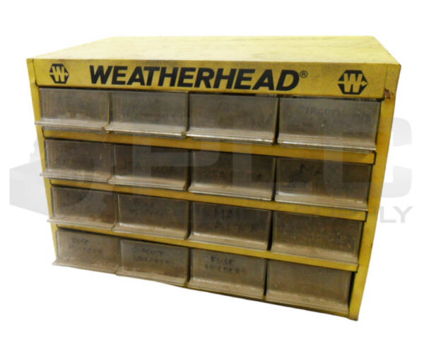 WEATHERHEAD 16 DRAWER METAL CABINET W/ NEW ASSORTED AUTOMOTIVE FUSES 5-30A