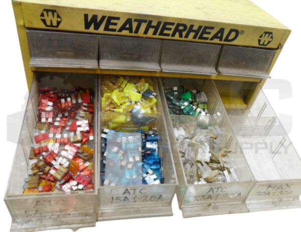 WEATHERHEAD 16 DRAWER METAL CABINET W/ NEW ASSORTED AUTOMOTIVE FUSES 5-30A - Image 5