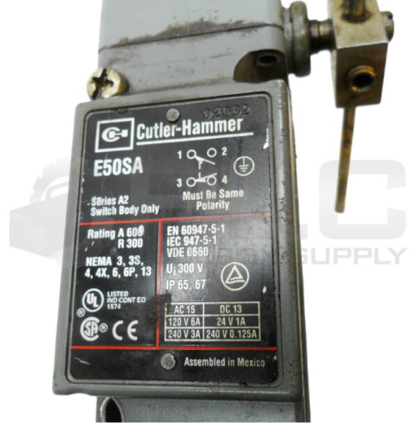 CUTLER HAMMER E50SA  /A2 LIMIT SWITCH W/ E50RA /A1 W/ E50DL1 /A1 W/ E50KL202 - Image 7
