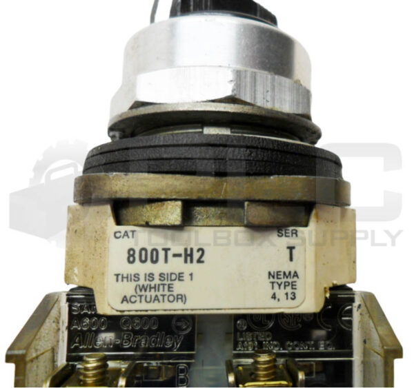 LOT OF 3 ALLEN BRADLEY 800T-H2 /T SELECTOR SWITCH W/ 800T-XA /D CONTACT BLOCK - Image 6