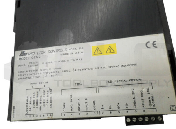 RED LION CONTROLS GEM20000 DIGITAL COUNTER 115VAC 50/60HZ 11-14VDC .7A GEM2 - Image 6