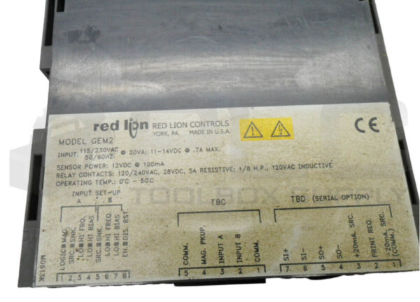 RED LION CONTROLS GEM20060 DIGITAL COUNTER 115-230VAC 50/60HZ 11-14VDC .7A GEM2 - Image 5