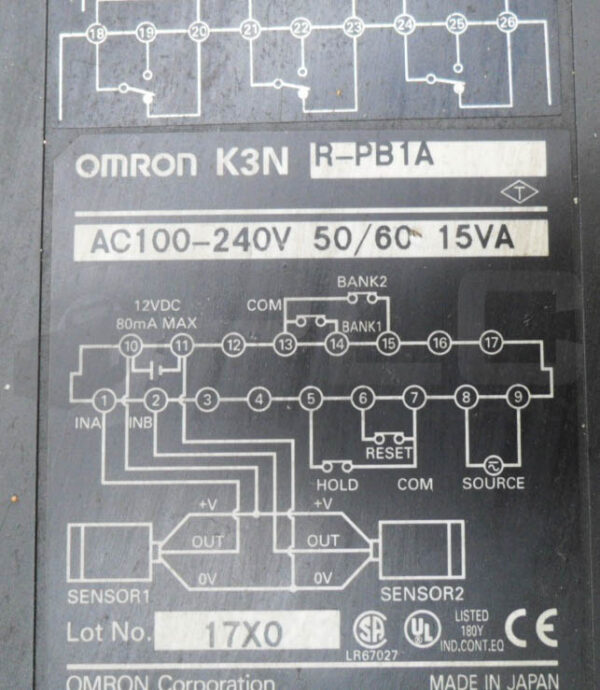 OMRON K3NR-PB1A FREQUENCY/RATE METER 100-240VAC 50/60HZ - Image 5