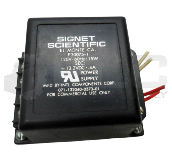SIGNET SCIENTIFIC P30075-1 POWER SUPPLY 120V 60HZ 15W 13.2VDC .4A - Image 4