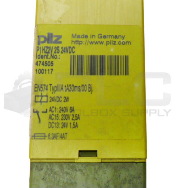 PILZ P1HZ2V 2S 24VDC SAFETY RELAY 24VDC 240VAC 6A 474505 100117 - Image 5