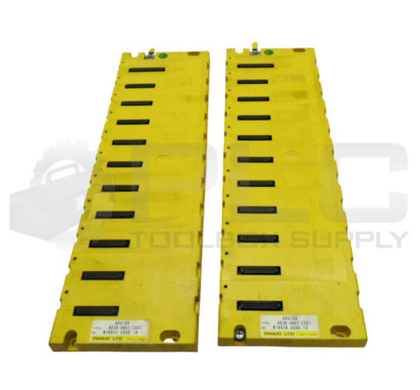 LOT OF 2 FANUC A03B-0807-C001 PLC CARD RACK 11 SLOT ABU10A