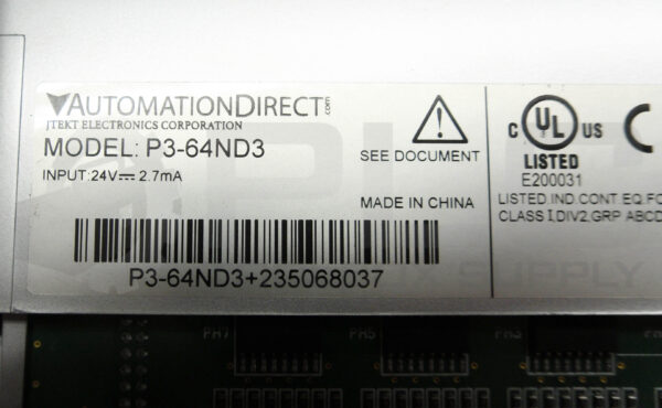 AUTOMATION DIRECT P3-64ND3 INPUT MODULE 24VDC - Image 7