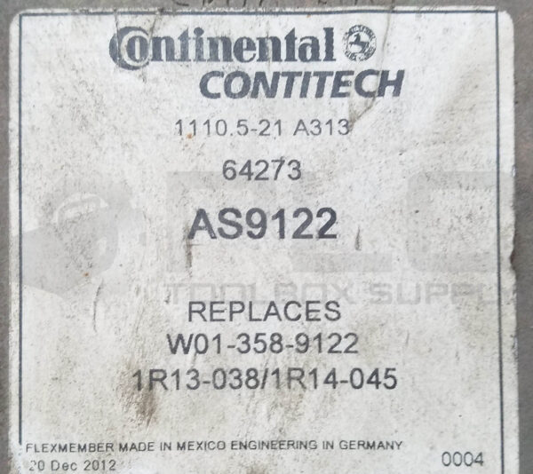 CONTINENTAL CONTITECH AS9122 AIR SPRING, 64273, W01-358-9122 - Image 4