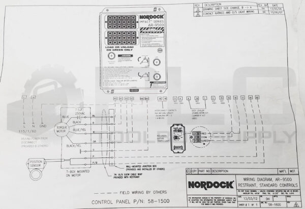 NORDOCK 58-1525 CONTROL PANEL LOGI-SMART AR-9500 DOCK RAISE/LIP/STOP & DOOR - Image 6