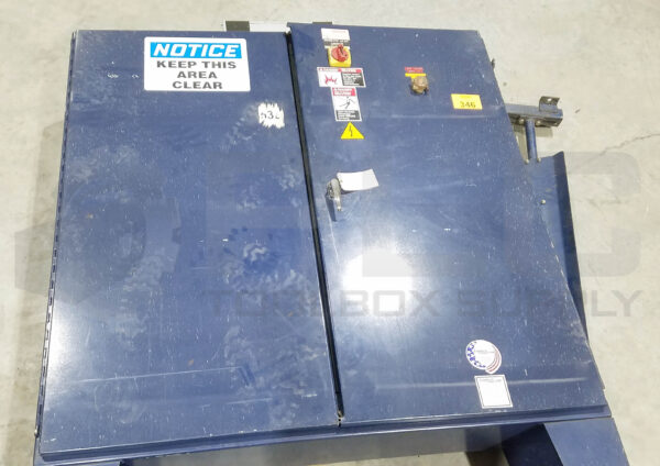 LANTECH Q-600 AUTOMATIC TURNTABLE STRETCH WRAPPER MACHINE AND CABINET - Image 6