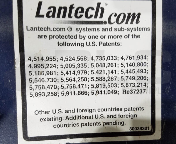 LANTECH Q-600 AUTOMATIC TURNTABLE STRETCH WRAPPER MACHINE AND CABINET - Image 7