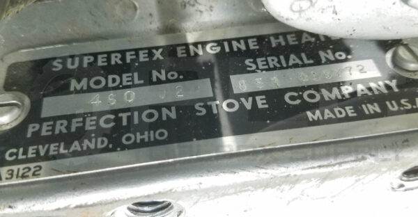 PERFECTION STOVE COMPANY 460 J2 SUPERFEX ENGINE HEATER - Image 9