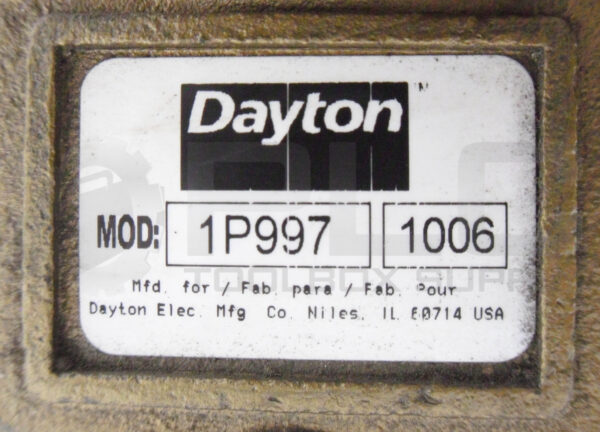 EMERSON C55JXHDP-3976 PUMP MOTOR 1PH .75HP 3450RPM W/ DAYTON 1P9997 PUMP - Image 5