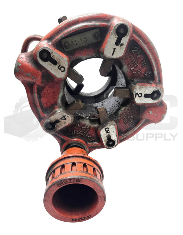 RIDGID 4P-J PIPE THREADER DIE 2 1/2" TO 4" W/ RIDGID 774 SQUARE DRIVE ADAPAPTER - Image 2