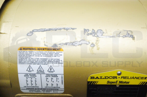 NEW BALDOR T1.5-C36T1L6.7C MOTOR 3PH 1.5HP 3500RPM FR: 143TZ, 35Q505M760G1 - Image 5