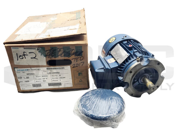 NEW SIEMENS VPF0322 MOTOR 3PH 1HP 1800RPM FR: 143TC, 1LA91444YK62
