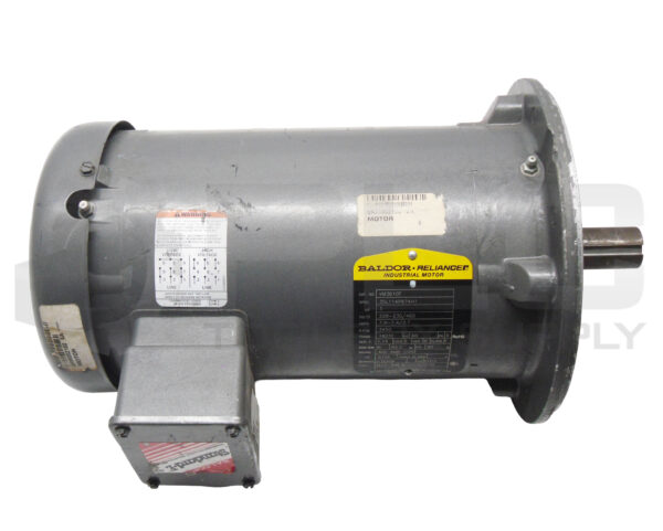 BALDOR VM3610T MOTOR 3PH 3HP 3450RPM 7.9-7.4/.7AMP FR: 182TC, 35L114P974H1 - Image 3