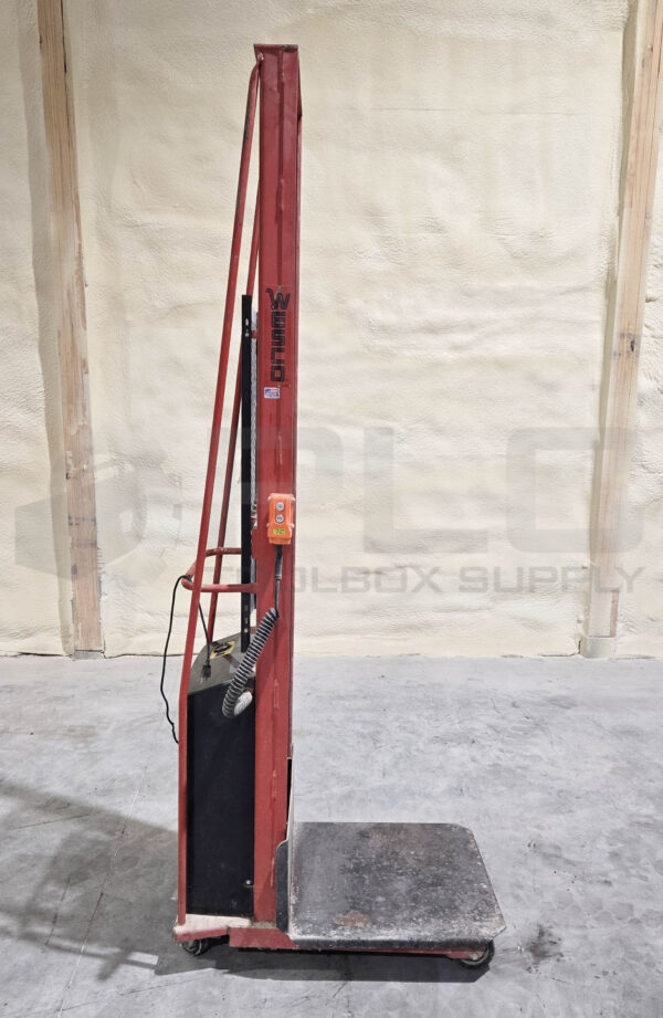 WESCO PESPL-80-2424 POWER-LIFT STACKER 1000 LBS, BASE: 24"X24", 93" TALL - Image 3