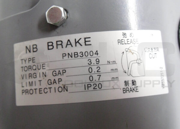 FUJI MKS7075M MOTOR 3PH .4KW 1730RPM FR: 71M, MKS7075 M W/ NB PNB3004 BRAKE - Image 7