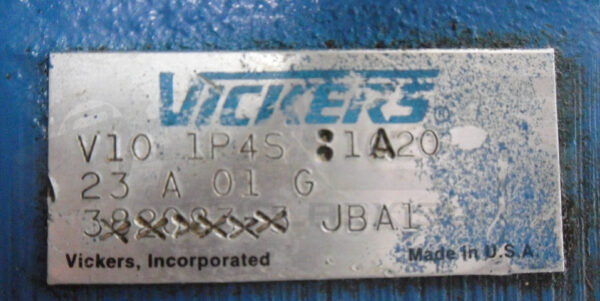 VICKERS V10 1P4S 1A20 23 A 01 G 382083-3 JBA1 VANE PUMP - Image 4