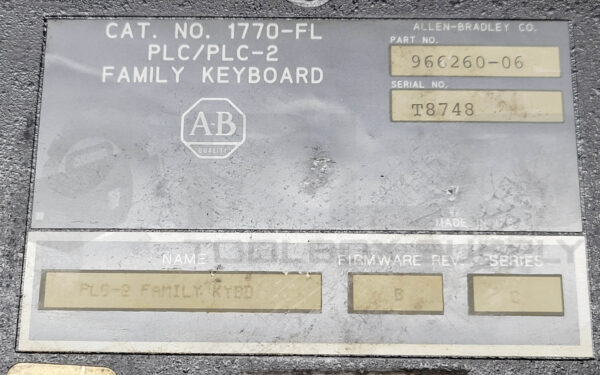 ALLEN BRADLEY BULLETIN 1770 INDUSTRIAL TERMINAL SERIES B W/ 1770-FL KEYBOARD - Image 6