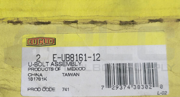 NEW EUCLID 2 E-UB8161-12 U-BOLT KIT - Image 4