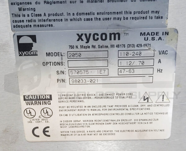 XYCOM 2050 OPERATOR TERMINAL 98033-021 110-240VAC 1.12/0.70A 47-63HZ - Image 7