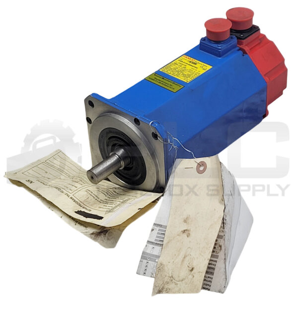 REPAIRED FANUC A06B-0128-B584#7000 AC SERVO MOTOR W/ LIQUID RESISTANT COATING - Image 4