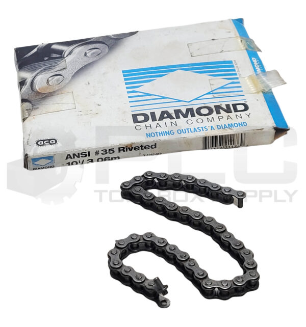 NEW DIAMOND X-1282-010 ROLLER CHAIN 15" DAMAGED END LINK