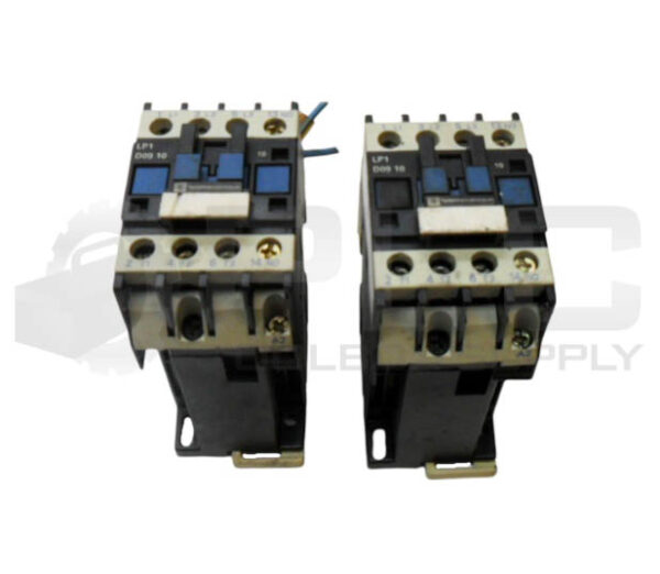 LOT OF 2 TELEMECANIQUE LP1D0910 CONTACTOR W/ BD COIL W/ LA4DC1U SURGE SUPPRESSOR