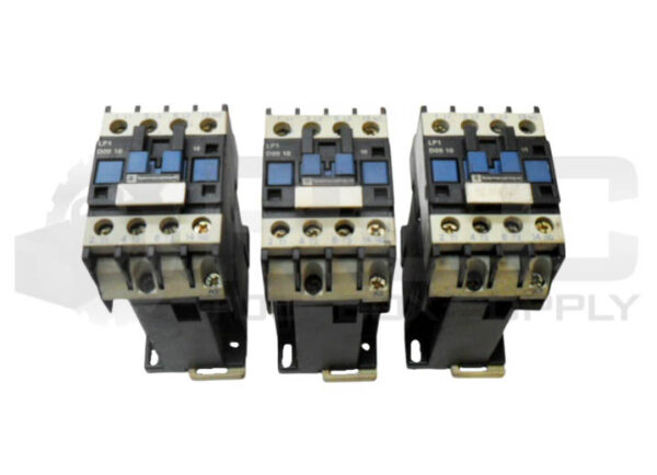 LOT OF 3 TELEMECANIQUE LP1D0910 CONTACTOR 25A 600VAC W/ BD COIL 24V