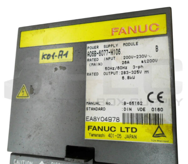 FANUC A06B-6077-H106 /B POWER SUPPLY MODULE 200-300V 50/60HZ - Image 5