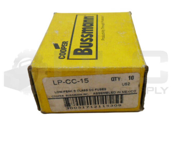 NEW BOX OF 10 BUSSMANN LP-CC-15 LOW PEAK FUSE 15A 600VAC *READ* - Image 5