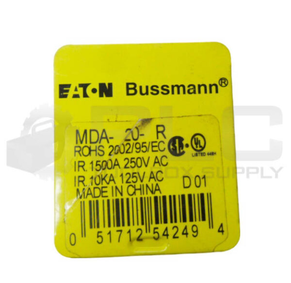 LOT OF 2 NEW BOX OF 5 EATON BUSSMANN MDA-20-R FUSE 20A 250VAC TOTAL 10 - Image 5