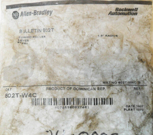 SEALED NEW ALLEN BRADLEY 802T-W4C /B FORKED ROLLER LEVER 1.5" RADIUS *READ* - Image 3