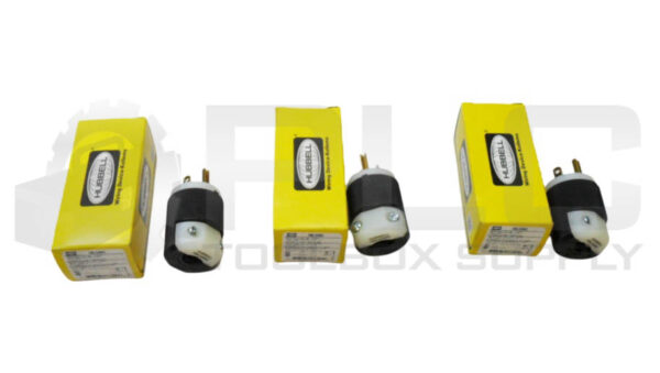 LOT OF 3 NEW HUBBELL HBL5266C INSULGRIP PLUG 15A 125V 2 POLE