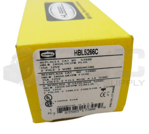 LOT OF 3 NEW HUBBELL HBL5266C INSULGRIP PLUG 15A 125V 2 POLE - Image 5