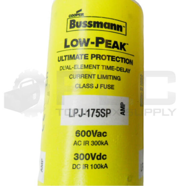 NEW BUSSMANN LPJ-175SP LOW PEAK FUSE 175A 600VAC 300VDC *READ* - Image 4