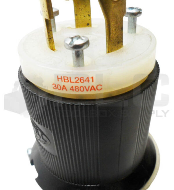 HUBBELL HBL2641 LOCKING PLUG 30A 480VAC - Image 5