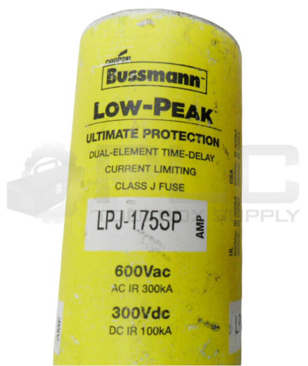 BUSSMANN LPJ-175SP LOW PEAK FUSE 175A 600VAC 300VDC - Image 4