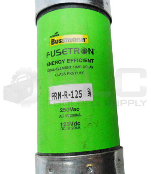 NEW BUSSMANN FRN-R-125 ENERGY EFFICIENT FUSE 125A 250VAC 125VDC - Image 4