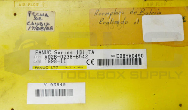 FANUC A02B-0238-B542 OPERATOR INTERFACE 10" 18I-TA - Image 6