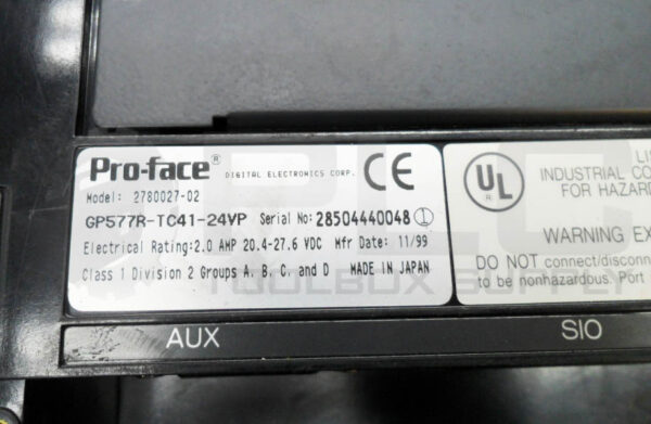 TOTAL CONTROL 2780027-02 PROFACE DIGITAL OPERATOR INTERFACE 20.4-27.6VDC 10.75" - Image 5