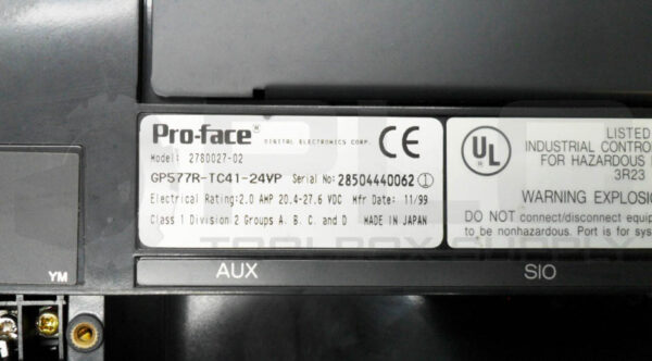 GE FANUC 2780027-02 PROFACE DIGITAL OPERATOR INTERFACE GP577R-TC41-24VP - Image 5
