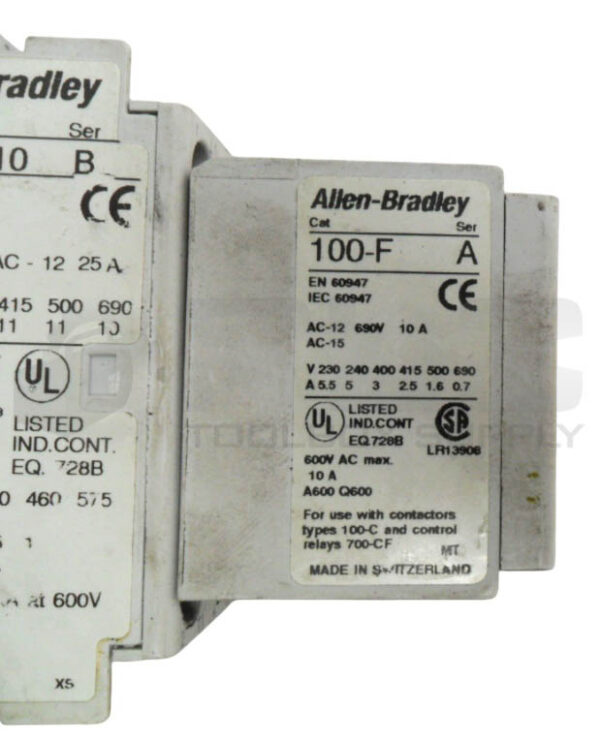 ALLEN BRADLEY 100-C23Z*10 /B CONTACTOR 600VAC 30A W/ 100-F /A W/ 100-FSV55 /A - Image 6