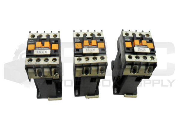LOT OF 3 TELEMECANIQUE CA3 DN31 CONTACTOR 600VAC 10A W/ BD COIL 24V
